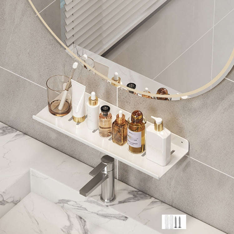 Faucet Rack Home Bathroom Vanity Shelf No Hole Storage Shelf, 30cm (White), 40cm (White), 50cm (W...