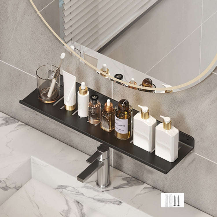 Faucet Rack Home Bathroom Vanity Shelf No Hole Storage Shelf, 30cm (White), 40cm (White), 50cm (W...