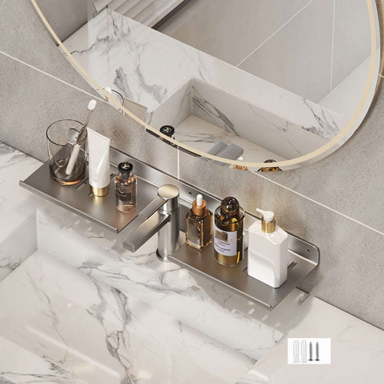 Faucet Rack Home Bathroom Vanity Shelf No Hole Storage Shelf, 30cm (White), 40cm (White), 50cm (W...