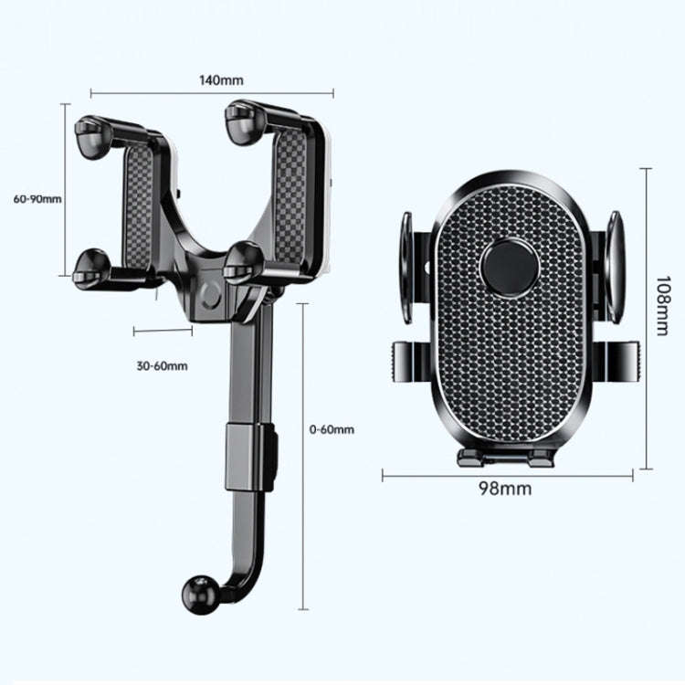 Car Rearview Mirror Mobile Phone Holder Multifunctional AR Navigation Support Bracket