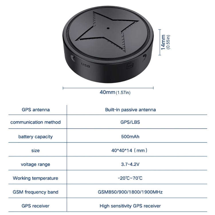 2G Wireless GPS Strong Magnetic Locator For Pets/Elderly/Children, PG12