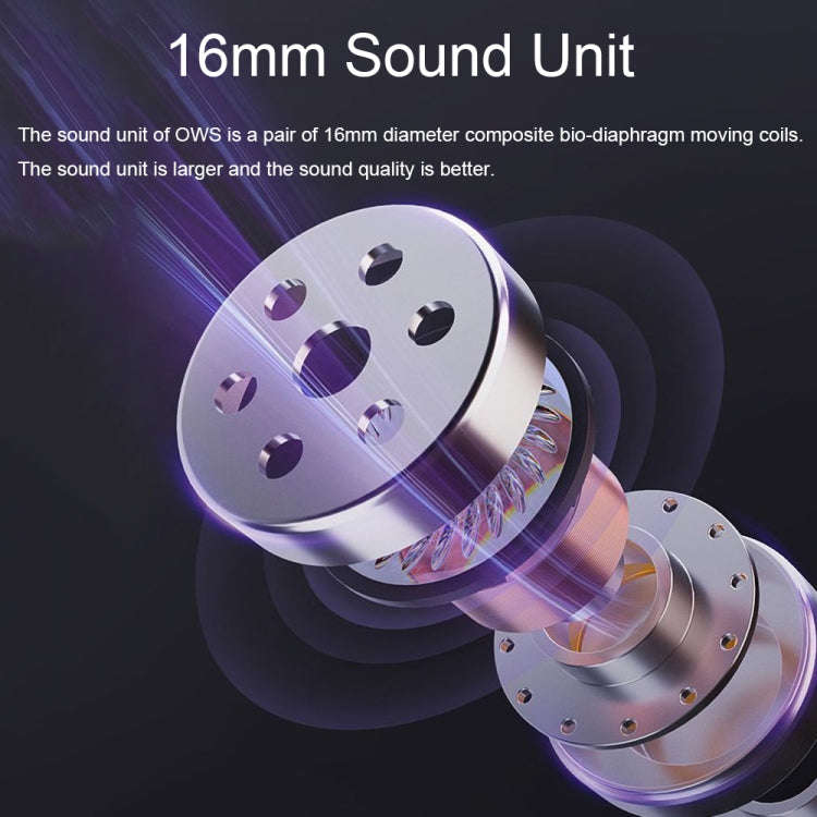 D6 OWS Ear-mounted ENC Noise Reduction Wireless Bluetooth 5.2 Earphones, Black without Accessorie...