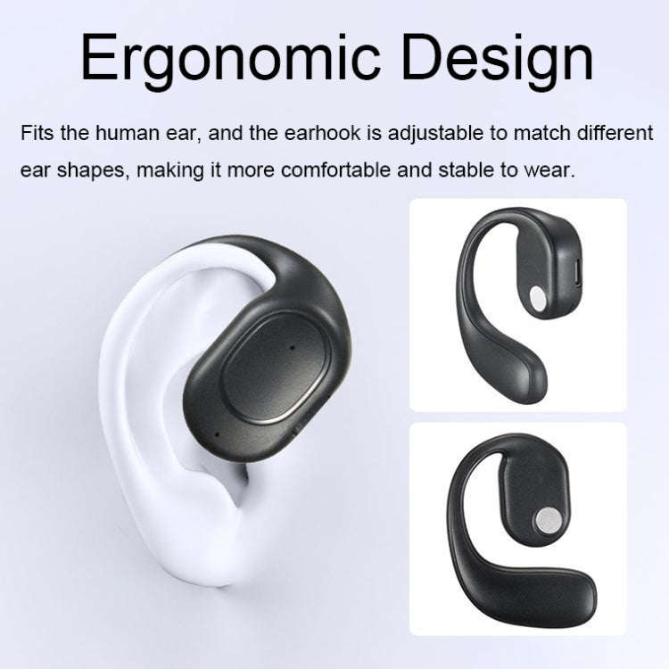 D6 OWS Ear-mounted ENC Noise Reduction Wireless Bluetooth 5.2 Earphones, Black without Accessorie...