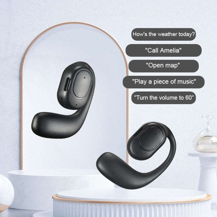 D6 OWS Ear-mounted ENC Noise Reduction Wireless Bluetooth 5.2 Earphones, Black without Accessorie...