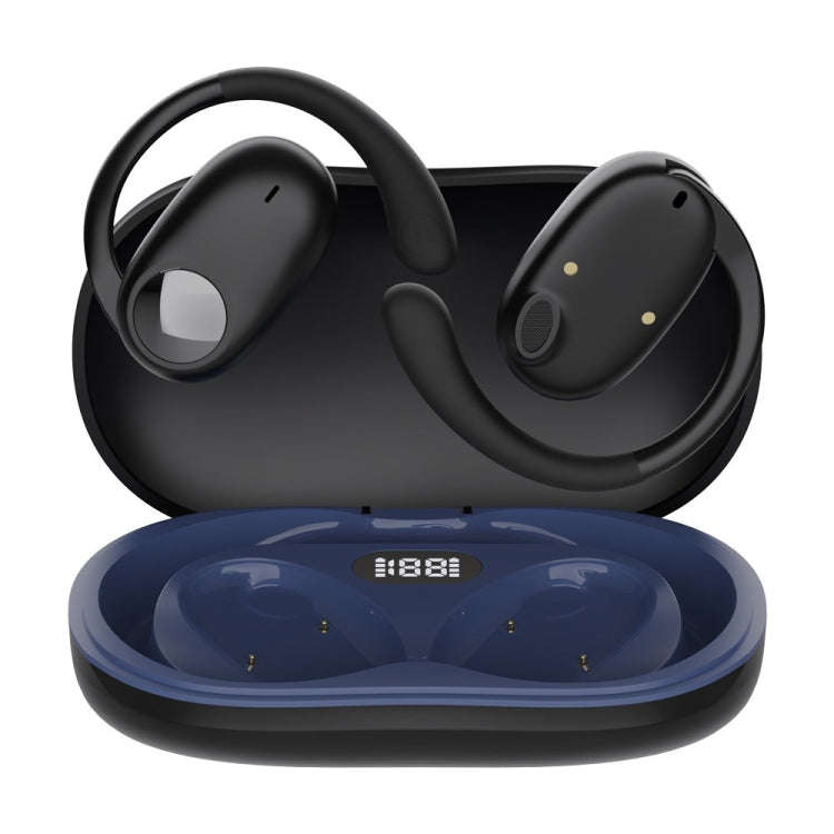 JS911 OWS Ear-mounted Dual-mic Call Noise Reduction LED Digital Display Bluetooth Earphones