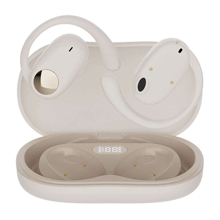 JS911 OWS Ear-mounted Dual-mic Call Noise Reduction LED Digital Display Bluetooth Earphones