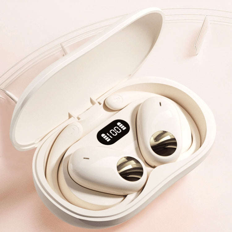 JS911 OWS Ear-mounted Dual-mic Call Noise Reduction LED Digital Display Bluetooth Earphones