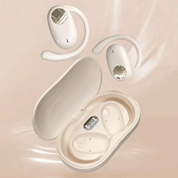JS911 OWS Ear-mounted Dual-mic Call Noise Reduction LED Digital Display Bluetooth Earphones