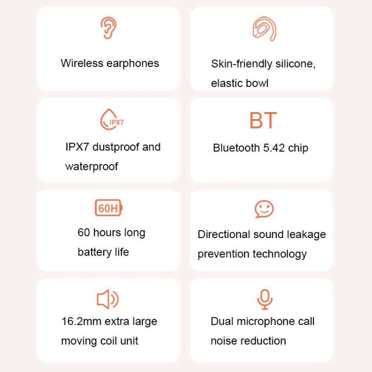 JS911 OWS Ear-mounted Dual-mic Call Noise Reduction LED Digital Display Bluetooth Earphones