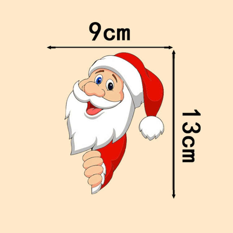 Santa Claus Elk Car Window Decorative Stickers Car Side Window Bumper Decal, A Model 13 x 9cm, A ...