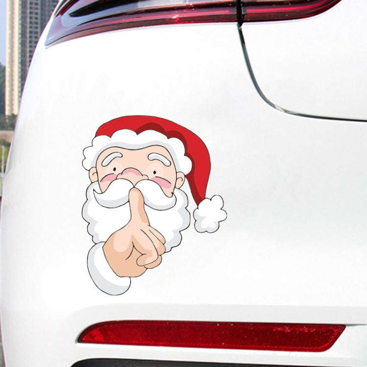Santa Claus Elk Car Window Decorative Stickers Car Side Window Bumper Decal, A Model 13 x 9cm, A ...