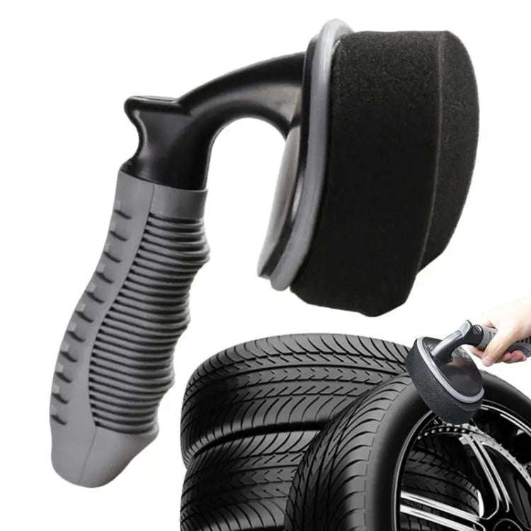 Durable Car Tire Waxing Curved Sponge Brush, Waxing Brush
