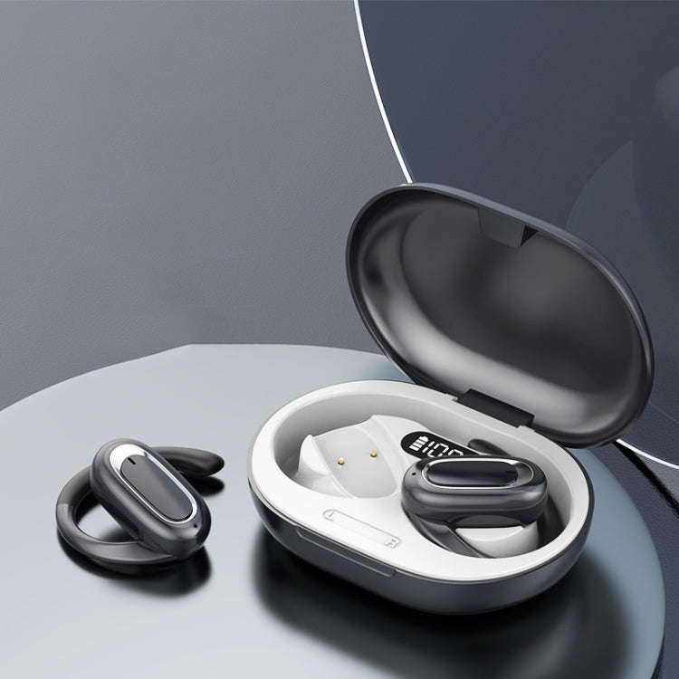 T35 OWS Adjustable Ear-Hook Call Noise Reduction Wireless Bluetooth 5.3 Earphones, Black, White, ...