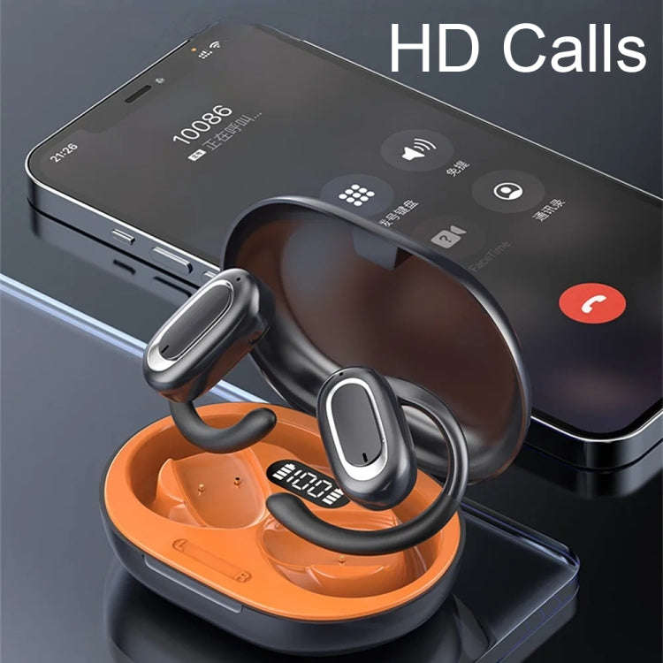 T35 OWS Adjustable Ear-Hook Call Noise Reduction Wireless Bluetooth 5.3 Earphones, Black, White, ...