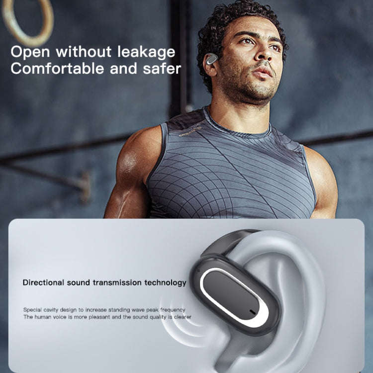 T35 OWS Adjustable Ear-Hook Call Noise Reduction Wireless Bluetooth 5.3 Earphones, Black, White, ...