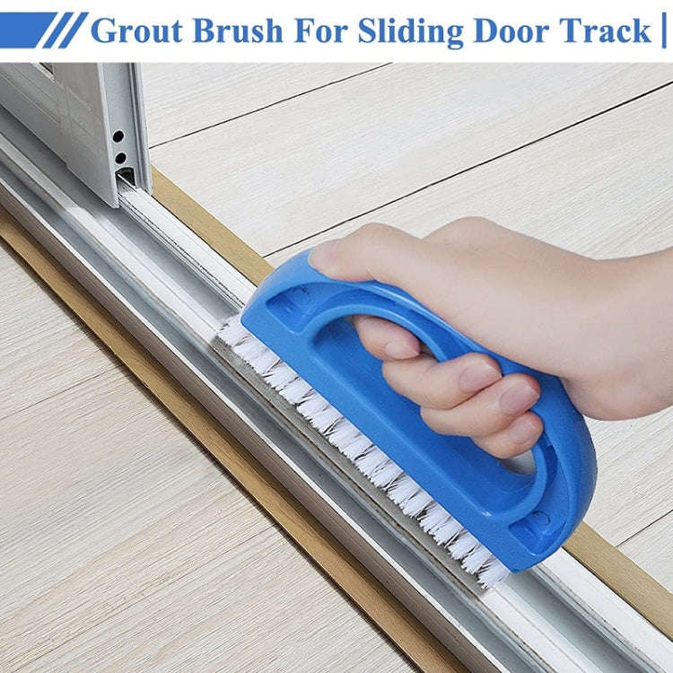 Car Interior D-shaped Seat Seam Cleaning Brush, Blue