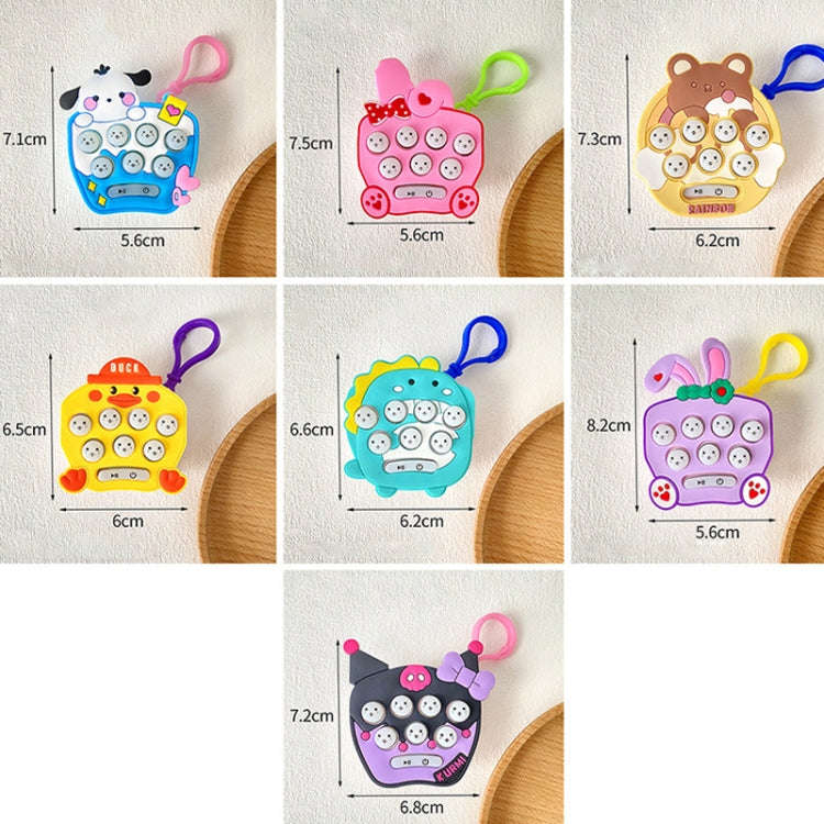Cartoon Pattern Mini Palm Gaming Machine Play Mouse Electronic Lighting Decompressing Toy Keychai...