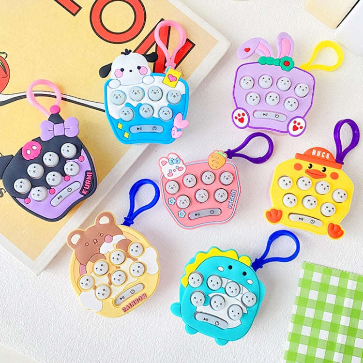Cartoon Pattern Mini Palm Gaming Machine Play Mouse Electronic Lighting Decompressing Toy Keychai...
