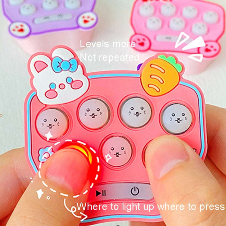 Cartoon Pattern Mini Palm Gaming Machine Play Mouse Electronic Lighting Decompressing Toy Keychai...