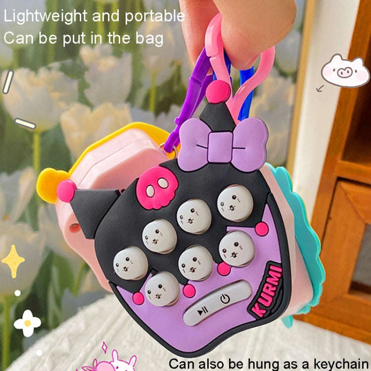 Cartoon Pattern Mini Palm Gaming Machine Play Mouse Electronic Lighting Decompressing Toy Keychai...