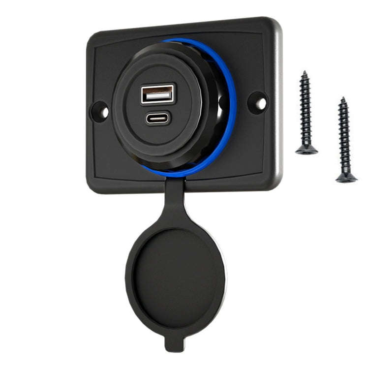Car Ship Modified Waterproof USB Socket Charger, UCC-350 QC+PD Fast Charge 30W, UCC-350 AC3.1A To...