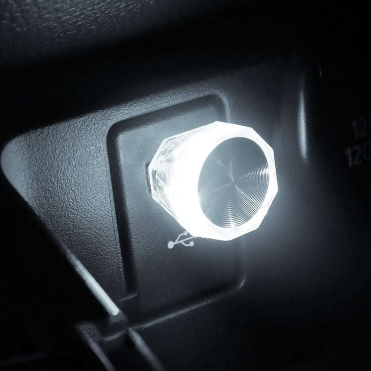 Car Diamond Model USB Ambient Light Charge-Free Plug And Play LED Decorative Lights