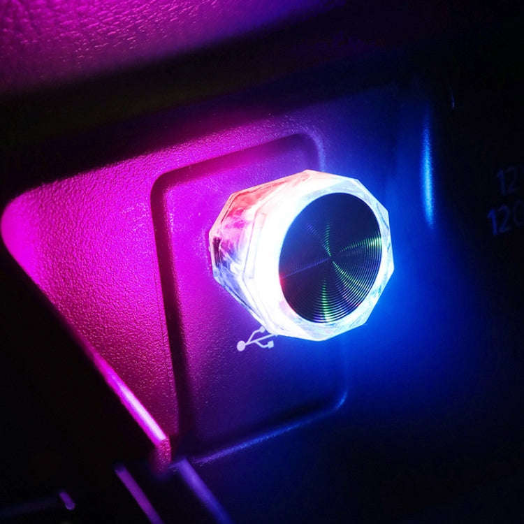 Car Diamond Model USB Ambient Light Charge-Free Plug And Play LED Decorative Lights