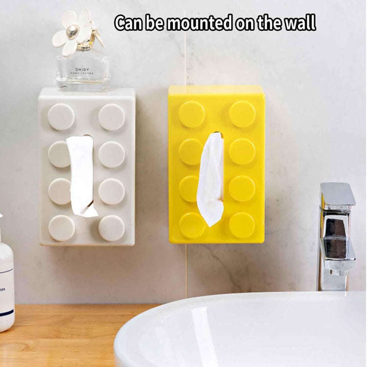 Multifunctional Cartoon Building Block Tissue Storage Box Living Room Coffee Table Decorations, B...