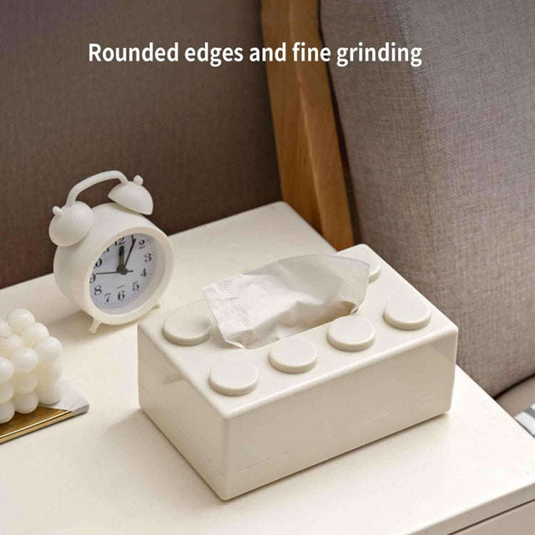 Multifunctional Cartoon Building Block Tissue Storage Box Living Room Coffee Table Decorations, B...