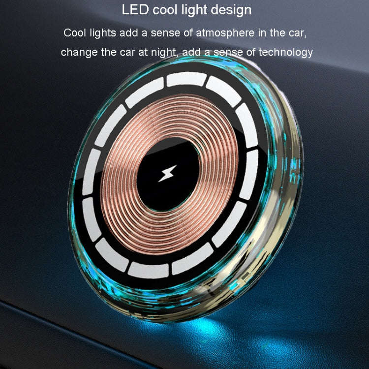 For iPhone Magsafe Magnetic Car Wireless Charger Phone Holder Light Emitting Wireless Charger, Ic...