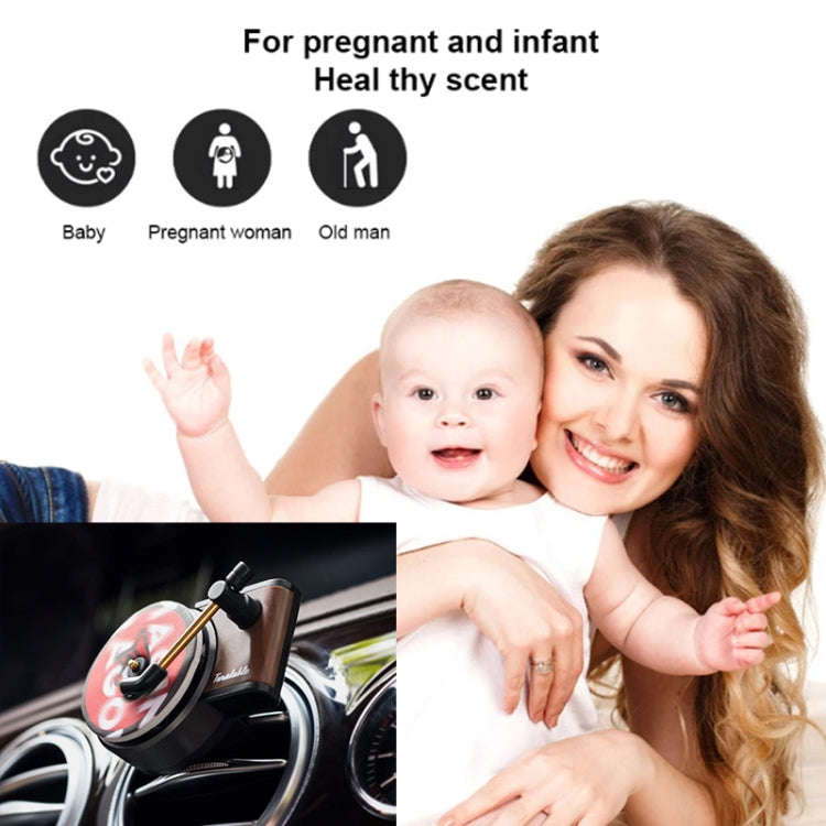 Car Aroma Diffuser Air Vent Rotating Retro Gramophone Fragrance Diffuser Ornament, Gramophone+3pc...