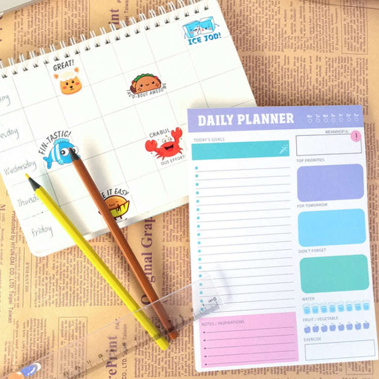 60pages /Book Weekly Planning Note Pad Schedule Time Management Planning Notebook, JH002
