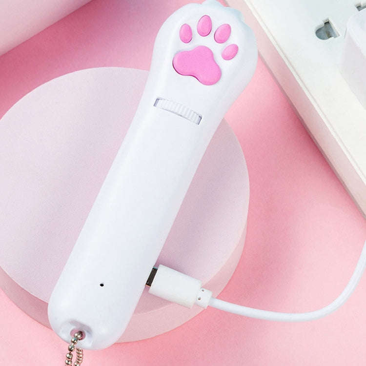 Pet Projection Toy USB Rechargeable LED Pattern Projector Cat Teaser Interactive Toys, A Type-Red...