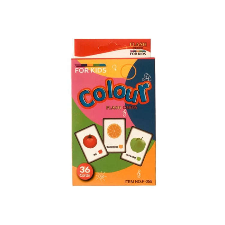 36pcs /Box Children Enlightenment Early Learning English Word Cards, C1 Animal, C2 Shape, C3 Colo...