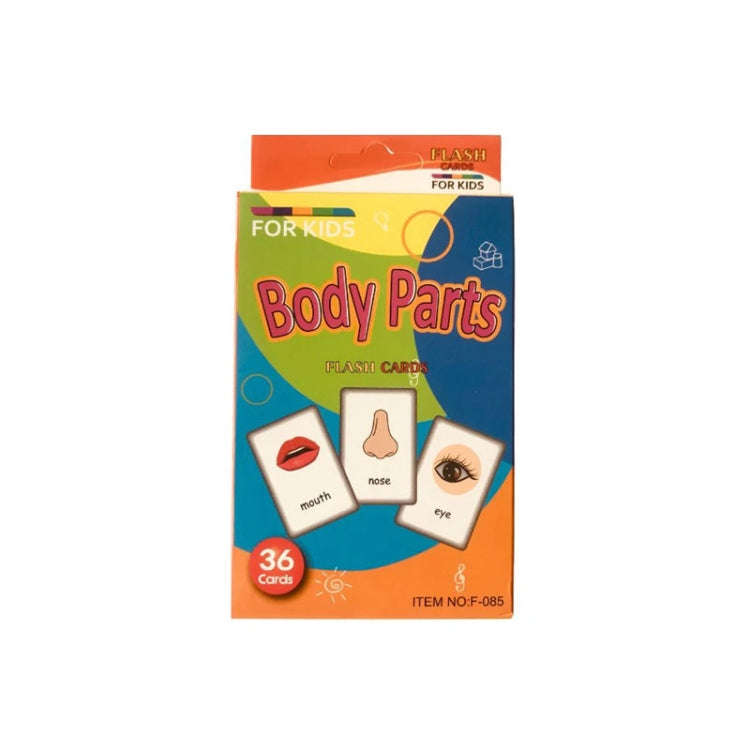 36pcs /Box Children Enlightenment Early Learning English Word Cards, C1 Animal, C2 Shape, C3 Colo...