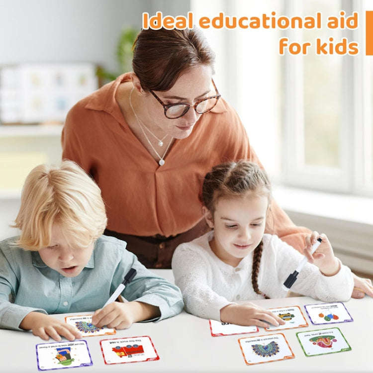 36pcs /Box Children Enlightenment Early Learning English Word Cards, C1 Animal, C2 Shape, C3 Colo...