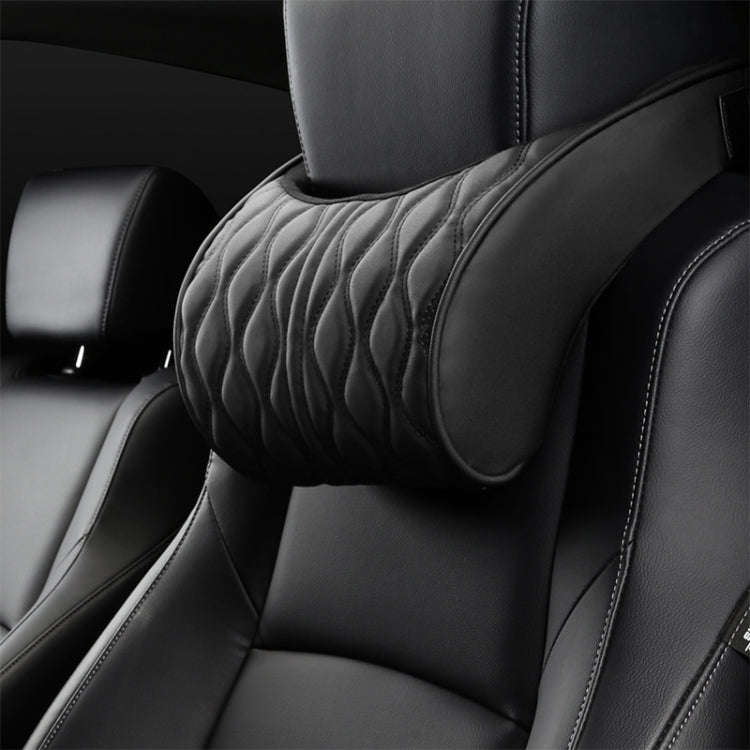 Car Seat Memory Foam Support Cushion, Black Headrest, Coffee Headrest, Black Waist Support, Coffe...