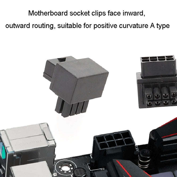 Motherboard CPU 8Pin Power Steering Connector Interface Steering Header 90 Degree Adaptor, Positi...