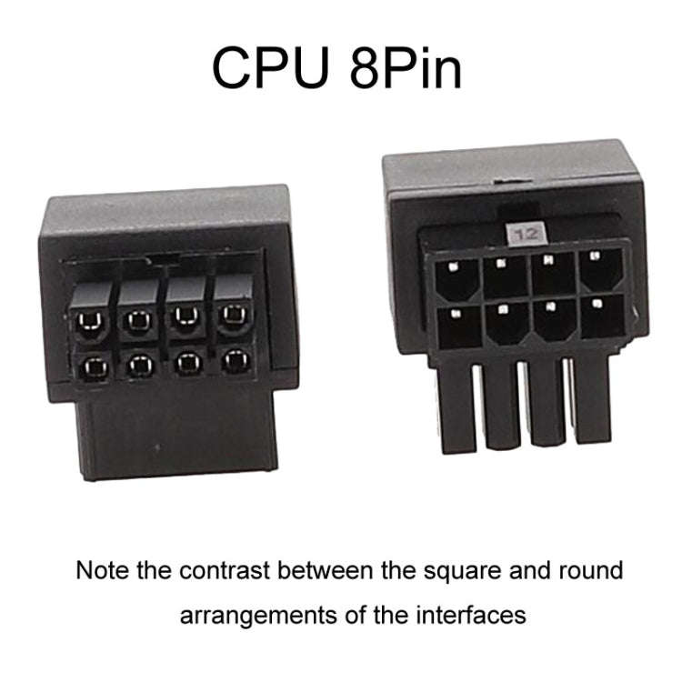 Motherboard CPU 8Pin Power Steering Connector Interface Steering Header 90 Degree Adaptor, Positi...