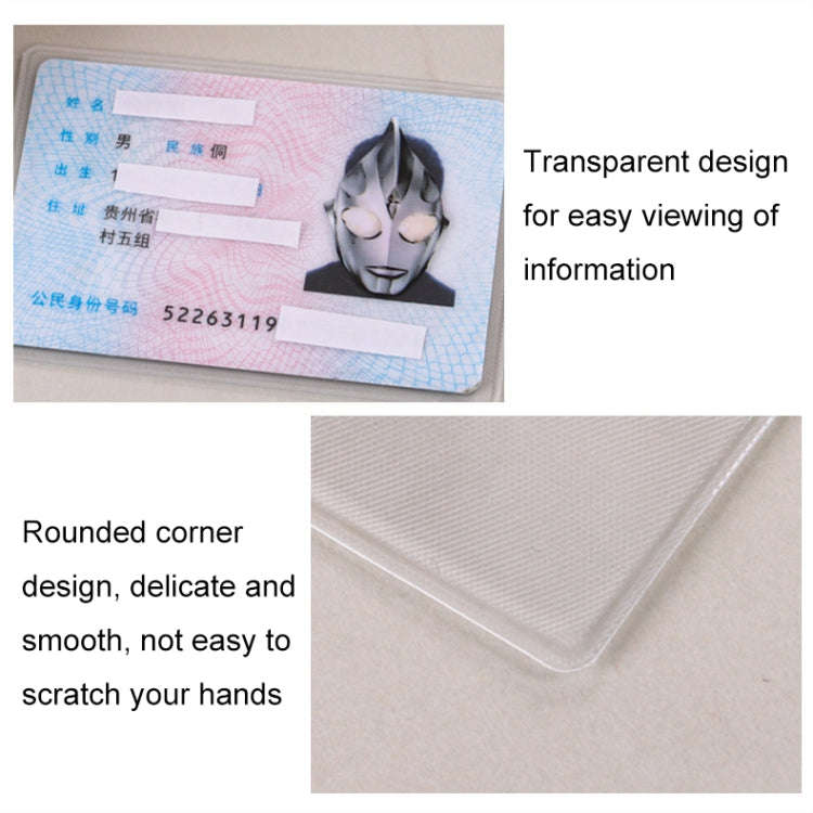 10pcs Transparent Antimagnetic Spoof Avatar ID Card Cover