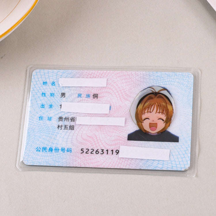 10pcs Transparent Antimagnetic Spoof Avatar ID Card Cover