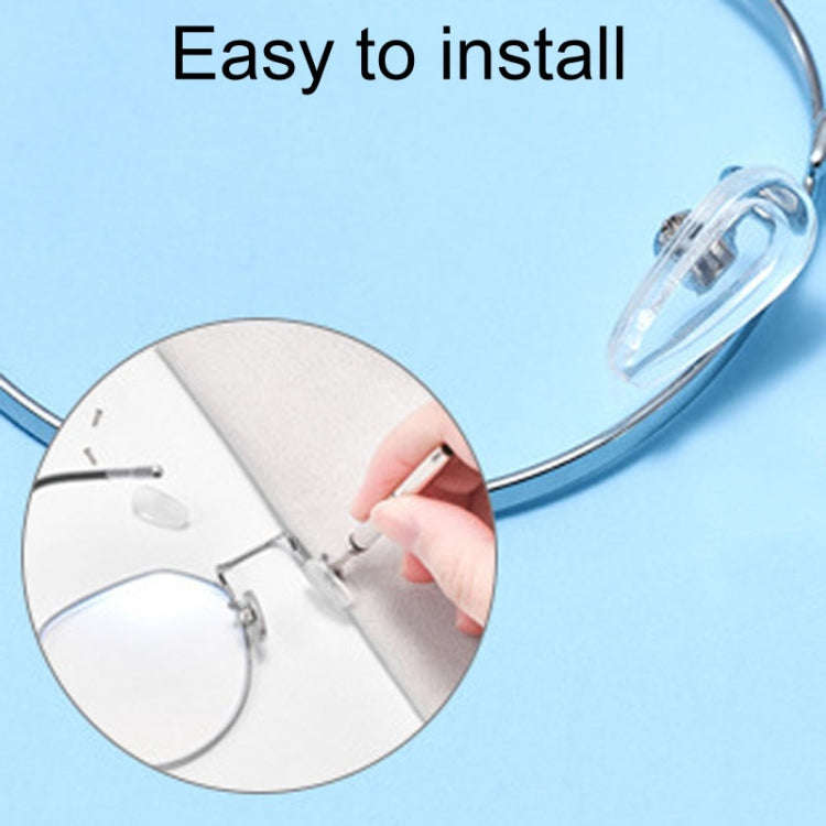 25pairs Eyeglasses Airbag Nosepiece Silicone Soft Nose Pad Universal Accessory, Medium, Large, No...