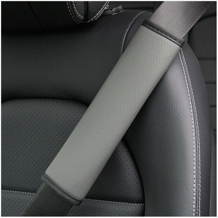 Skin Feeling Car Leather Seat Belt Cover Shoulder Pads, 6.5x23cm