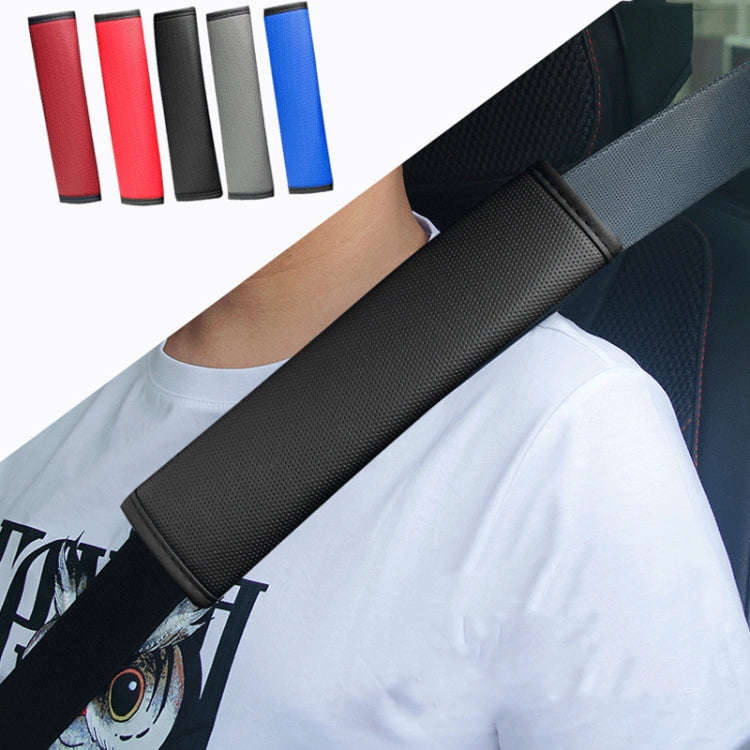 Skin Feeling Car Leather Seat Belt Cover Shoulder Pads, 6.5x23cm
