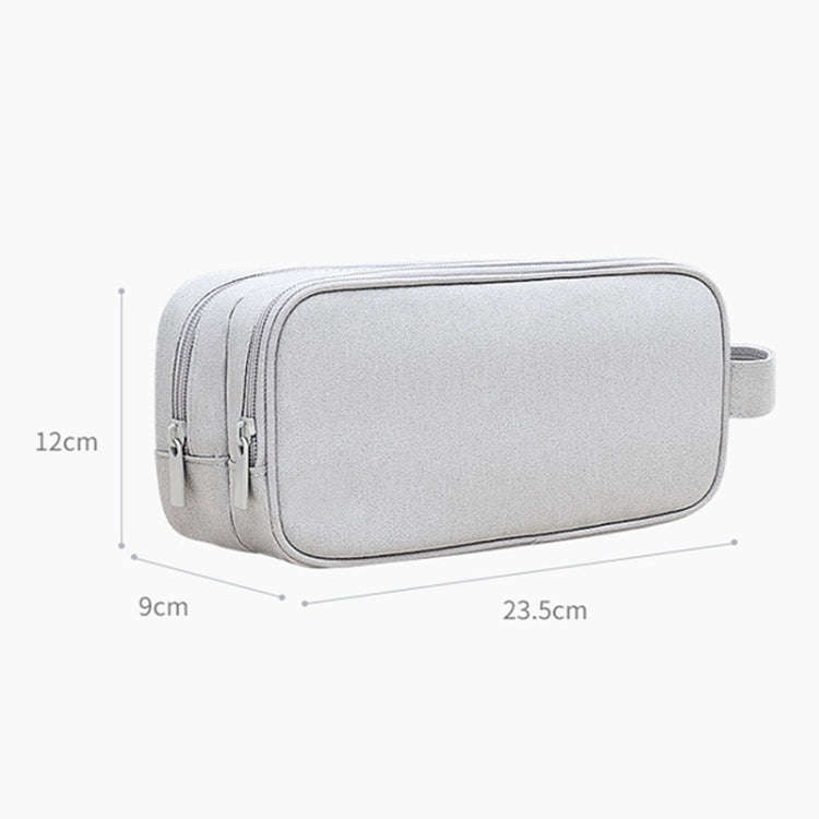 SM09 Double-layer Large Capacity Digital Accessories Storage Bag, Gray, Black, Navy Blue, Dark Gray