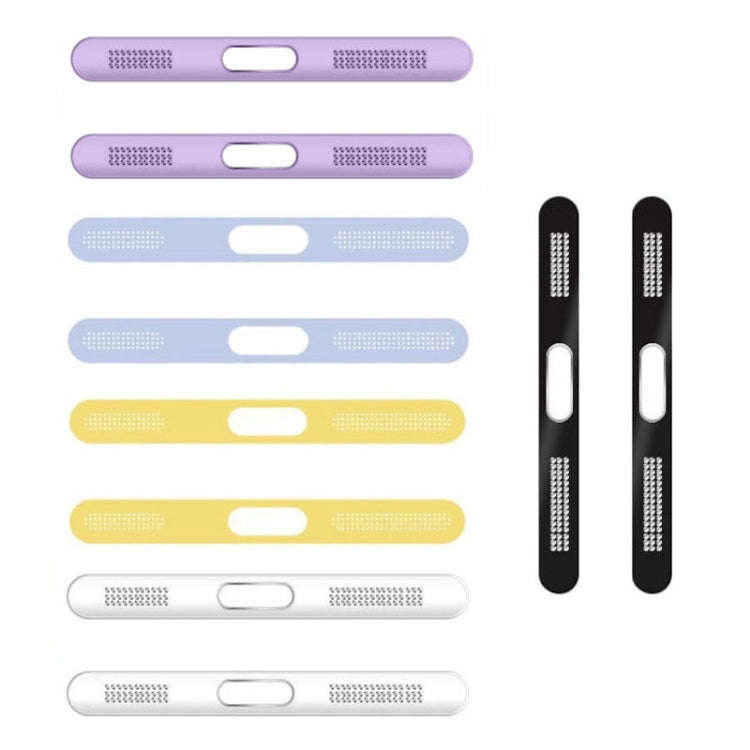 2pcs /Set For IPhone 12 / 13 / 14 / 15 Series Speaker Plating Metal Dust-Proof Mesh Charging Port...