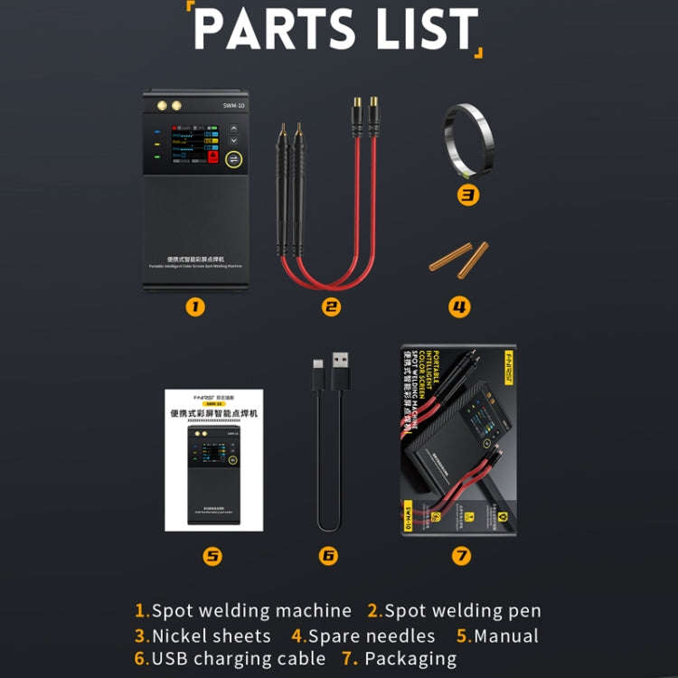 FNIRSI Small Handheld Portable Mobile Phone Lithium Battery Nickel Sheet Spot Welding Machine, SW...