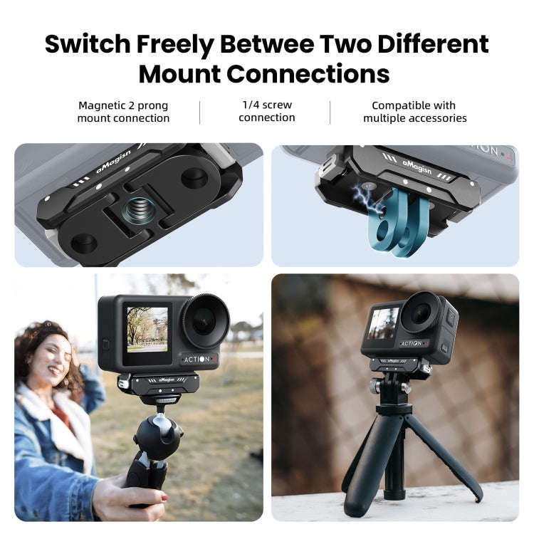For DJI Osmo 360 / Action 5 Pro / Action 4 / Action 3 aMagisn Magnetic Fast Disassembly Motion Ca...