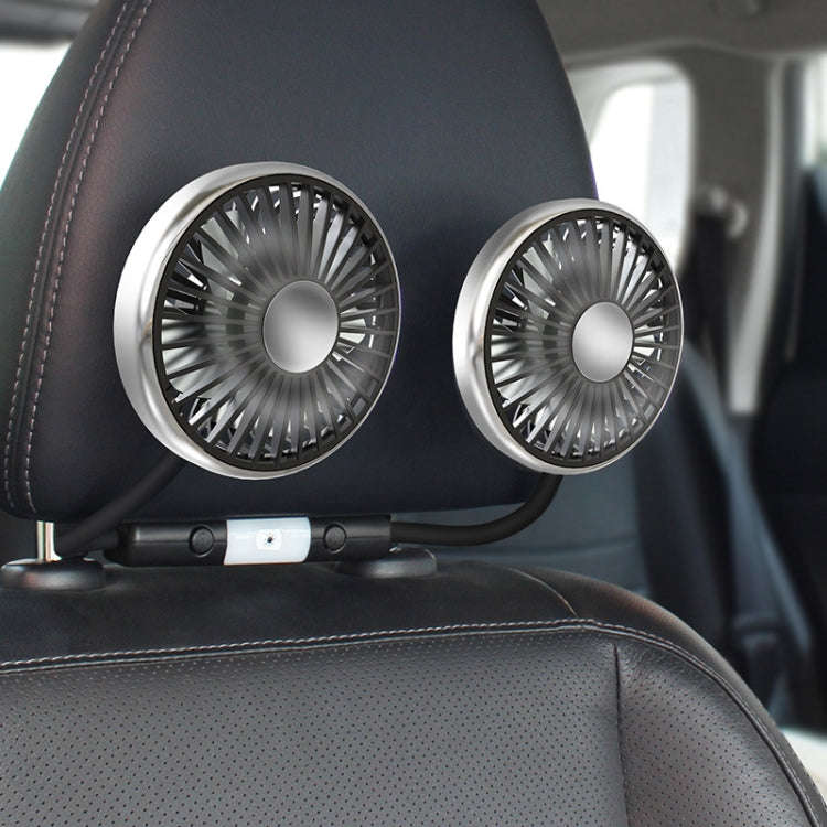 Car Double-head Hose Seat Fan with Light, F310