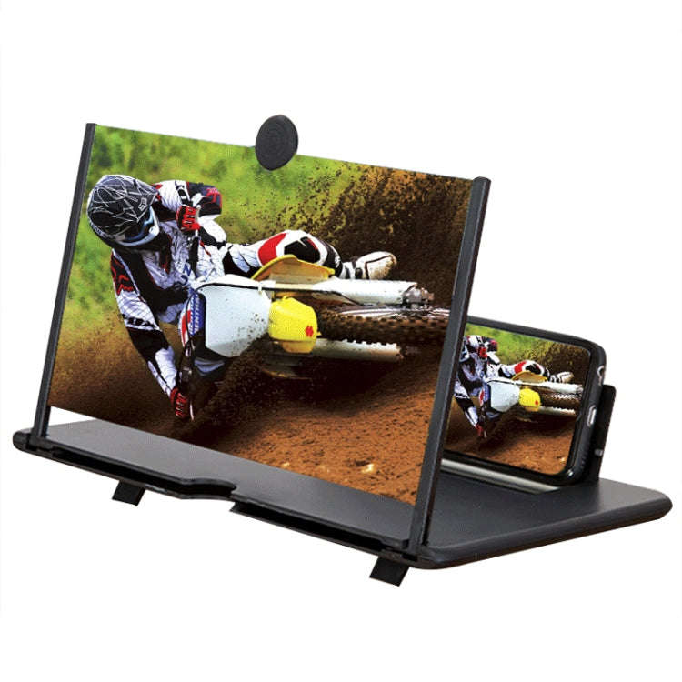 Pull-Out Folding Phone Screen Amplifier HD Anti-Blue Light Magnifying Glass, 14-inch-Black, 14-in...